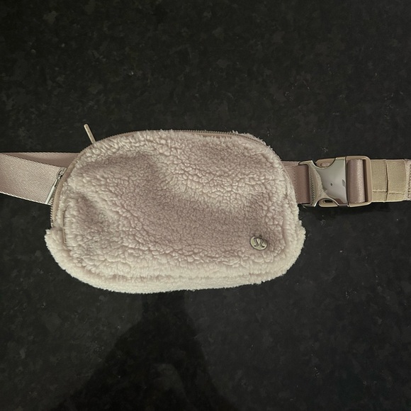 lululemon athletica Handbags - Lululemon Cream Sherpa Belt Bag